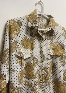 Vintage Baroque Print Blouse