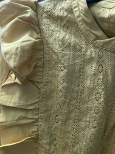 Mustard Yellow Ruffle Detail Top