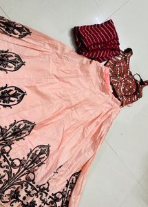 Stylish Mirror Work Lehenga Choli