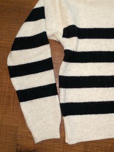 Striped High Neck Sweater