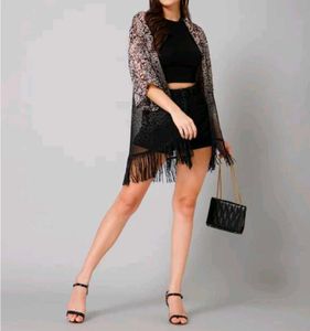 Combo Of Beautiful Shrug Top With Shorts