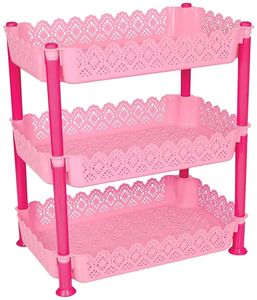 New Aristo 3 Tier Storage Rack Pink
