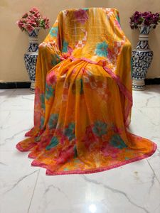 new Floral Print Saree