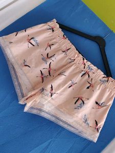 Cute Flamingo Print Pajama Shorts