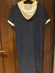 Striped Hooded Dress