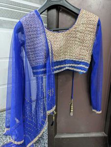 Full Flare Royal Blue Lehenga Choli Set