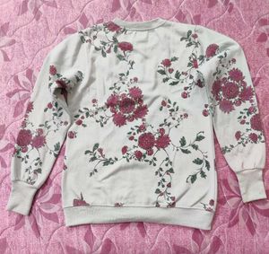 Floral Print Sweatshirt Top