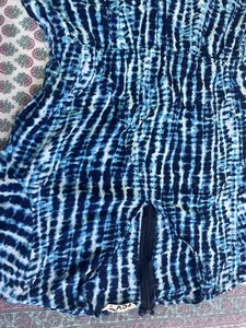Stylish Blue Tie-Dye Jumpsuit