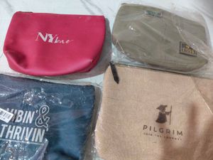 Set of 4 Stylish Pouches for Organization