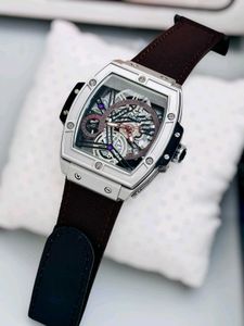 Skeleton Dial Black Watch