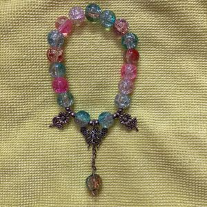 Charming Beaded Bracelet with Butterfly Charm