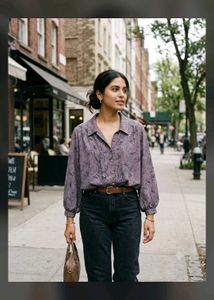 Chic Printed Button-Up Shirt
