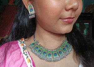Peacock Design Jewellery Set
