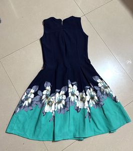 Navy Blue Floral Dress