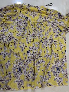 Yellow Floral Printed blouse