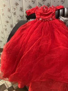 Elegant Red Ball Gown❤️✨