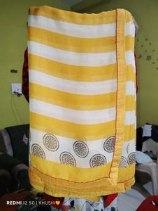 Elegant Yellow & White Saree blouse