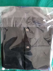 Ben Martin Black Mandarin Collar Shirt