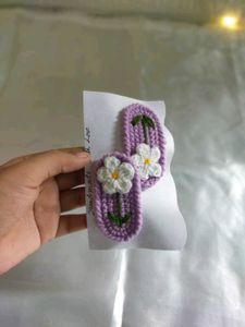 Handmade Crochet Flower Hair Clips
