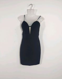 Black Plain Mini Dress (Women)