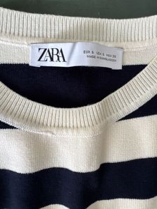 Zara Striped Sleeveless Knit Top