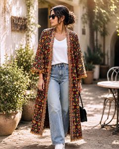 Boho Floral Kimono Jacket