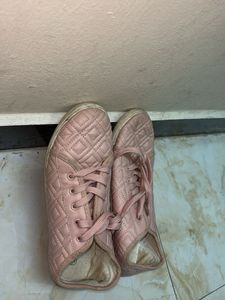 Pink Quilted Sneakers