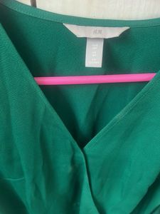 Green Belted Midi Dress
