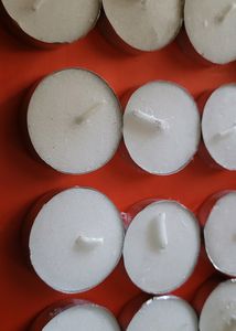 25 Pcs Tea Light White Candles