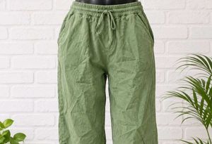 Women's Green Wide Leg Pants