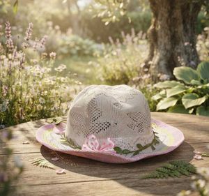 Charming Straw Hat with Floral Accents