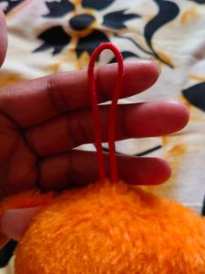 Cute Orange Teddy Bear Keychain Plush Toy