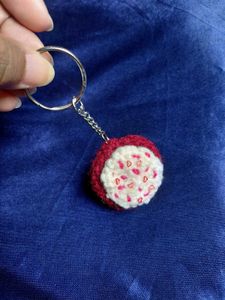 Crochet cookie bag charm and keychain
