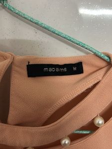 Peach Pearl Embellished Top