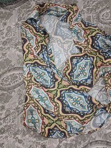 any 1 Patchwork Print shrug type shirt