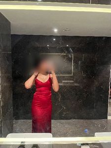 Elegant Red Satin Slip Dress