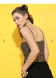 New, Golden Black Party Wear Crop Top!!