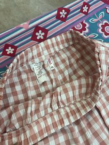 Checked Wide Leg Pants