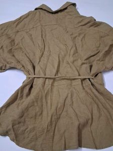 Chic Brown Wrap Top