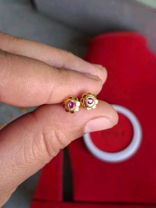 Gold  Flower Stud Earrings