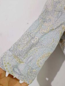 Paisley Print Button-Up Shirt