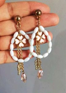 Dangle Flower Drop Earrings