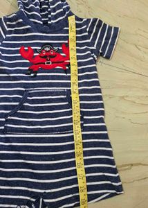 Striped Pirate Crab Romper