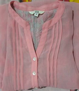 Peach Sleeveless Kurta