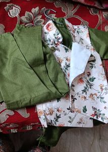 Boys Ethnic Set - Floral Waistcoat