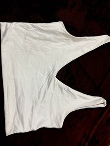 White V-Neck Tank Top