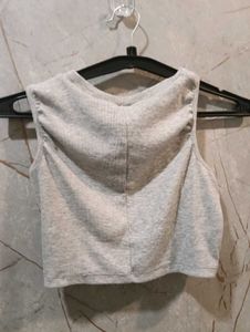 Gray Cropped tank Top (size-M)