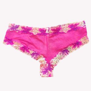 Lace Briefs with Floral Print