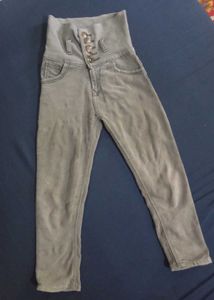 High Waisted Button Fly Jeans
