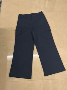 Off Duty Wide Leg Navy Cargo Pants